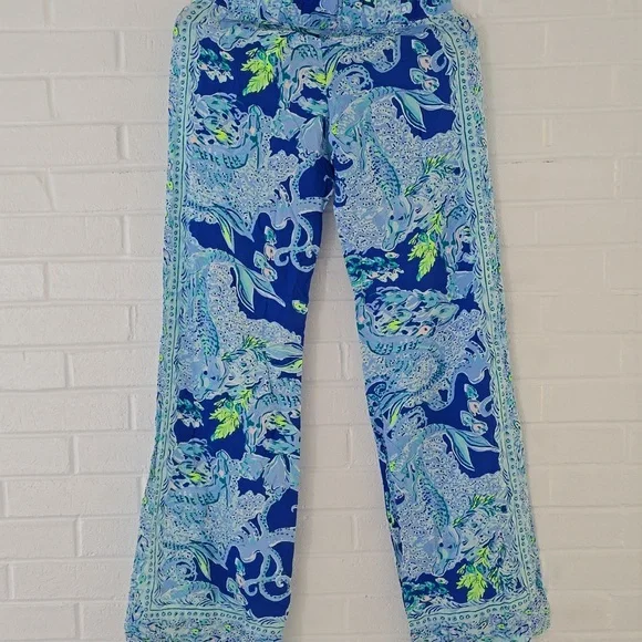 NEW Lily Pulitzer Palazzo Wide Leg Printed Pants Size XS 100% Rayon - Picture 6 of 7